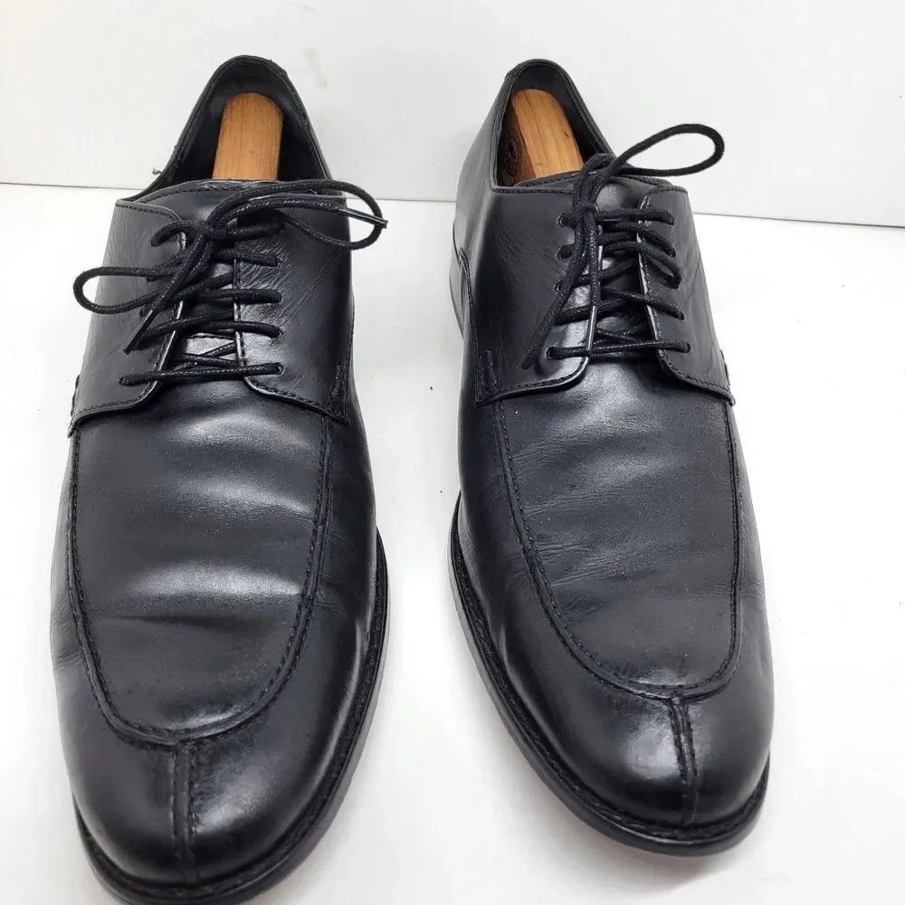 Cole Haan CO8100 Mens Black Leather Split Toe Derbys Size US 12 M Made In India